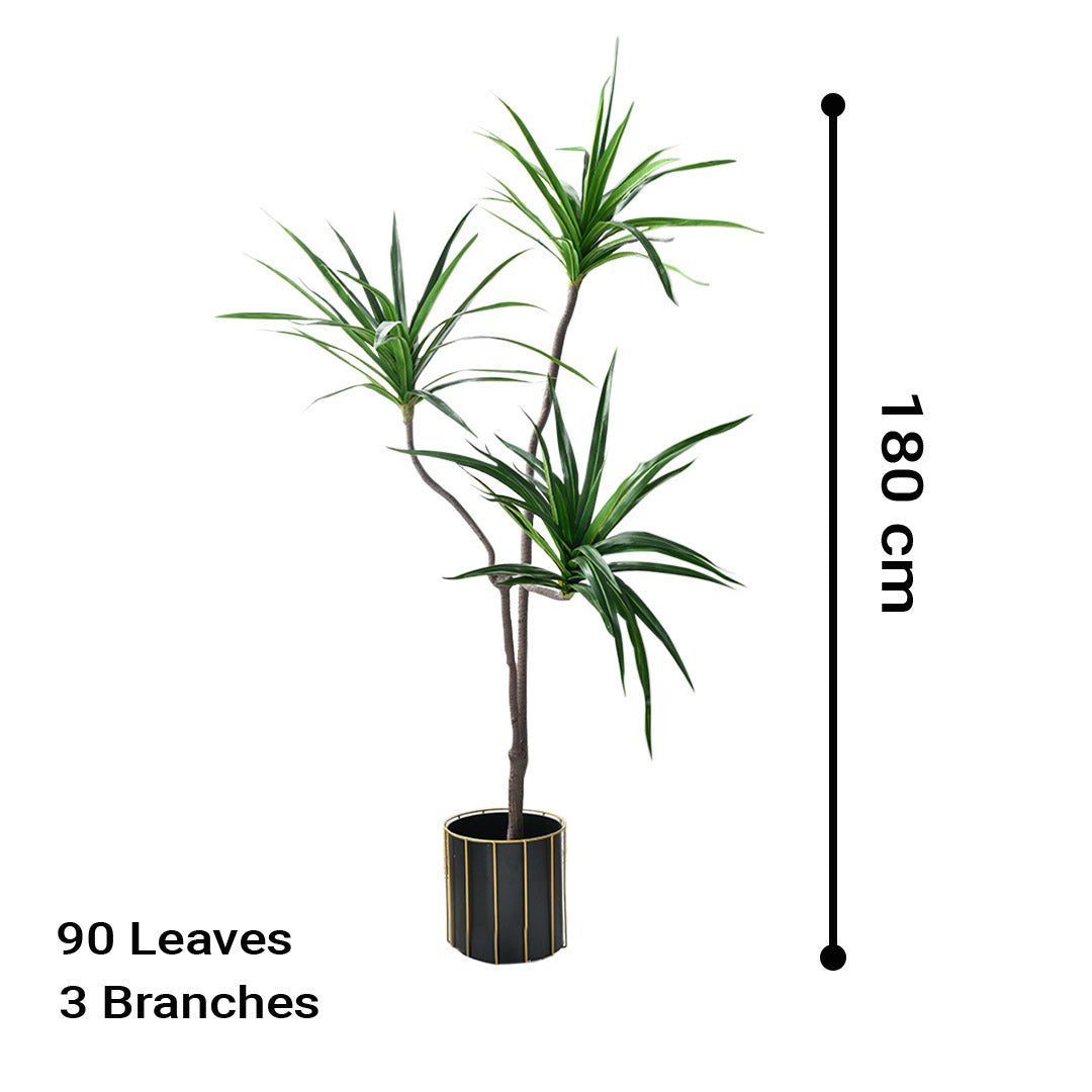 Premium 180cm Green Artificial Indoor Brazlian Iron Tree Fake Plant Decorative 3 Heads - image2