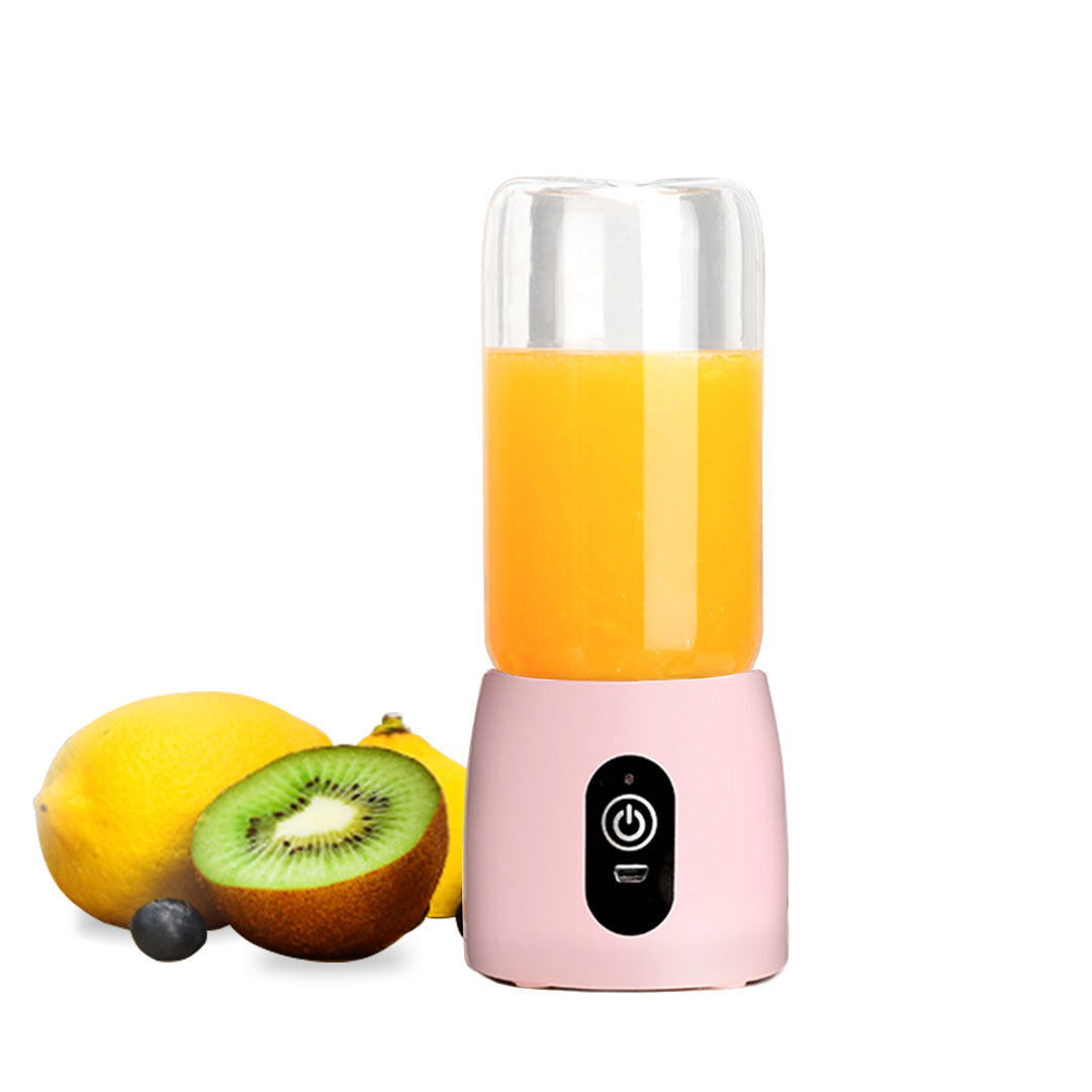 Premium 2X Portable Mini USB Rechargeable Handheld Juice Extractor Fruit Mixer Juicer Pink - image2