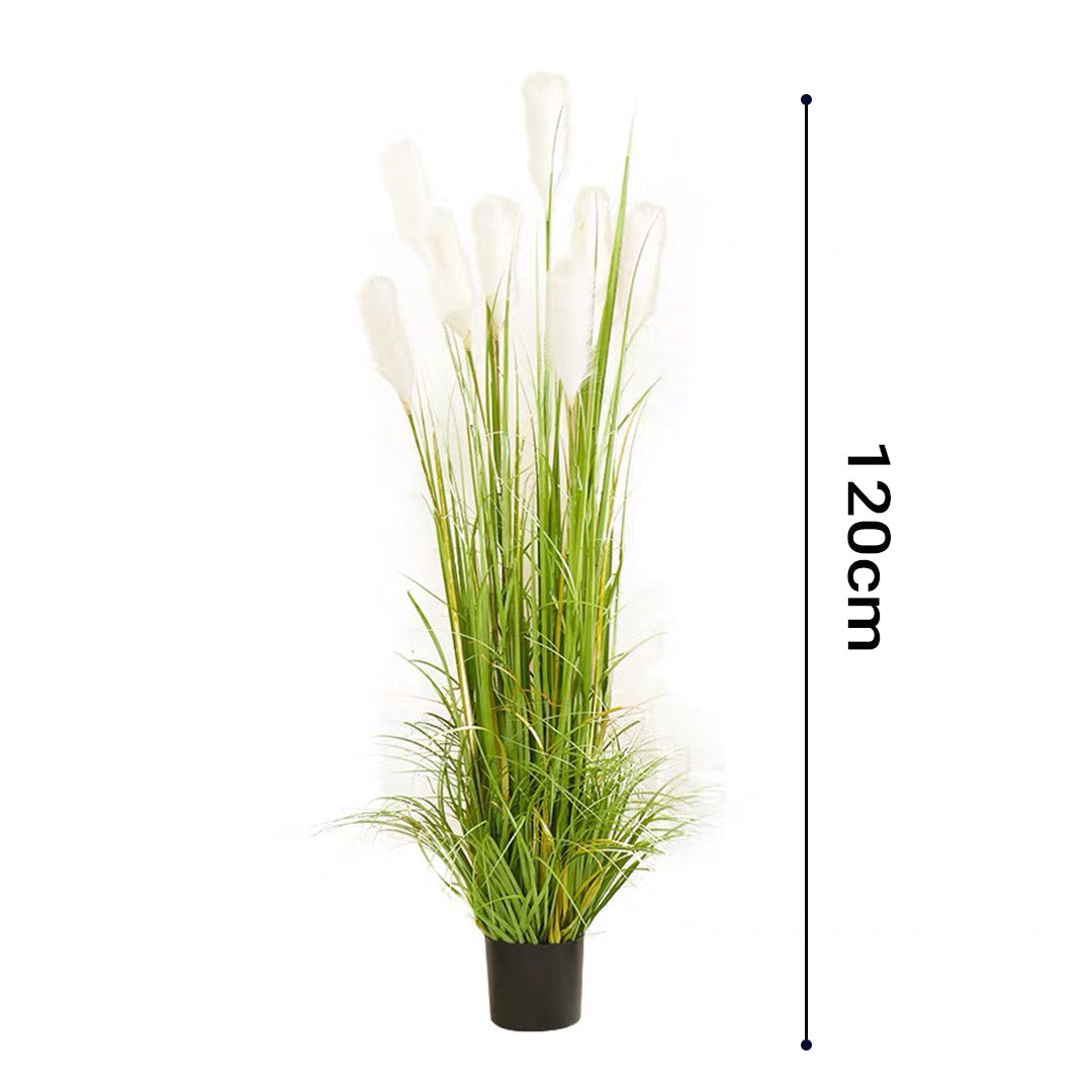 Premium 2X 120cm Green Artificial Indoor Potted Reed Grass Tree Fake Plant Simulation Decorative - image2