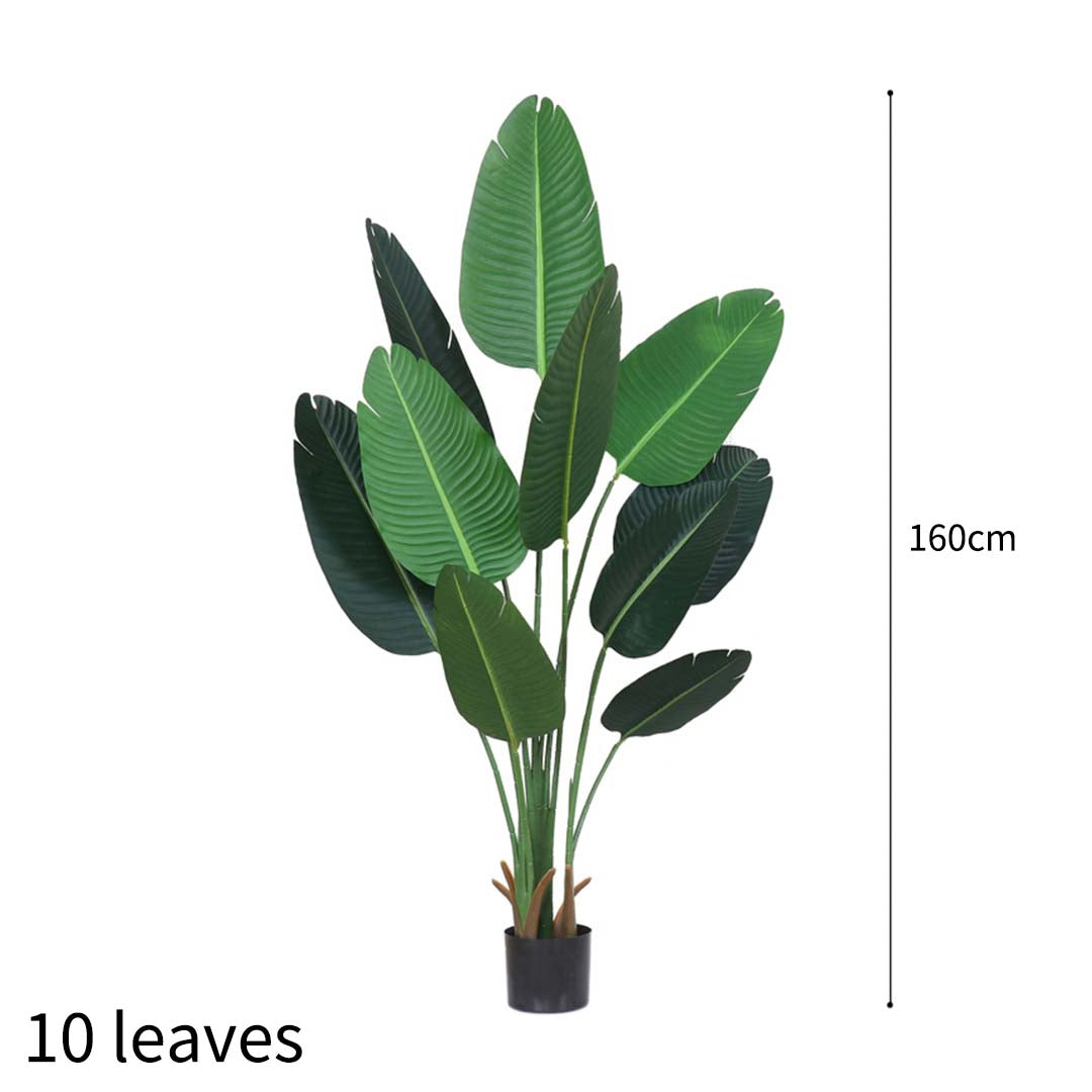 Premium 160cm Artificial Green Indoor Traveler Banana Fake Decoration Tree Flower Pot Plant - image2