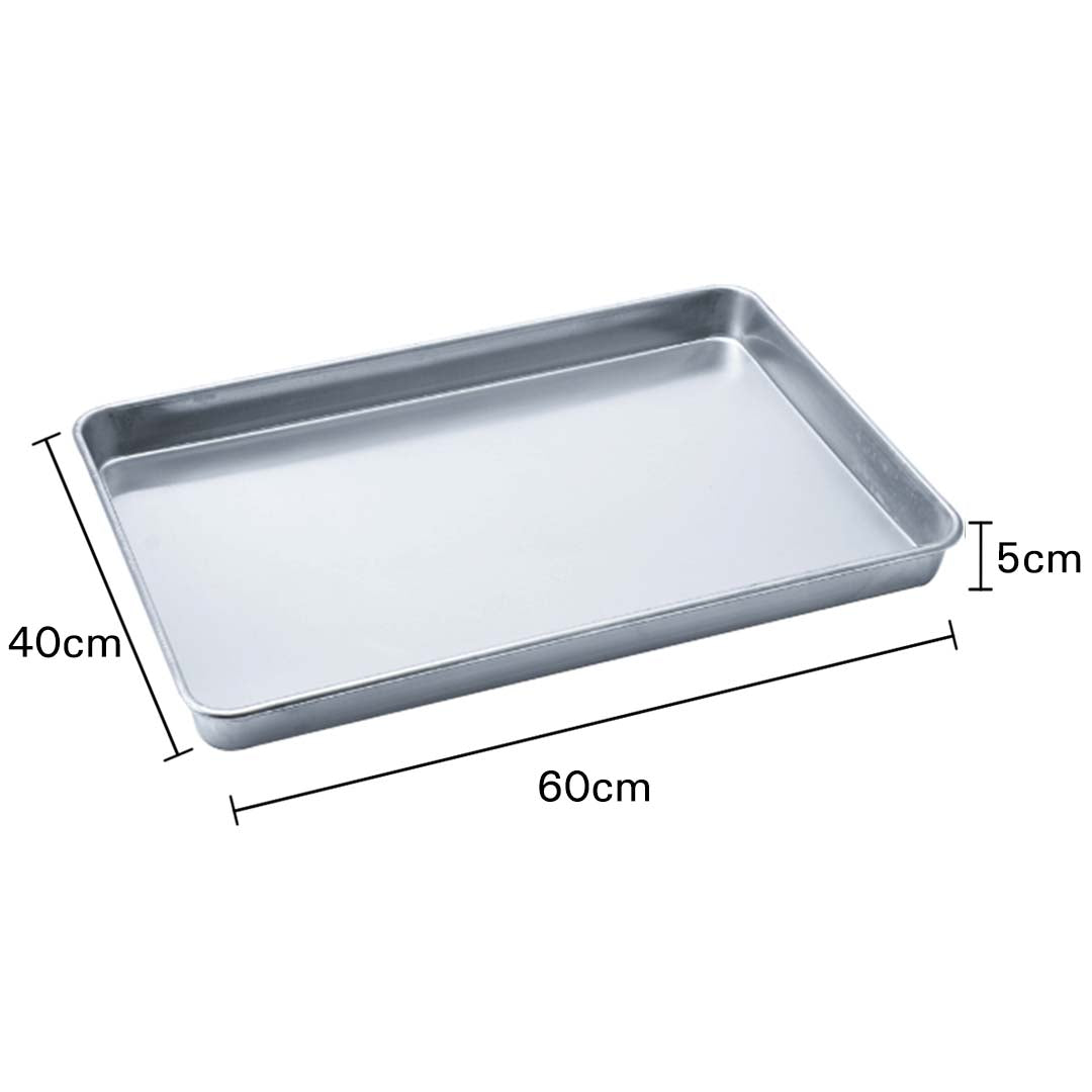 Premium Aluminium Oven Baking Pan Cooking Tray for Bakers Gastronorm 60*40*5cm - image2