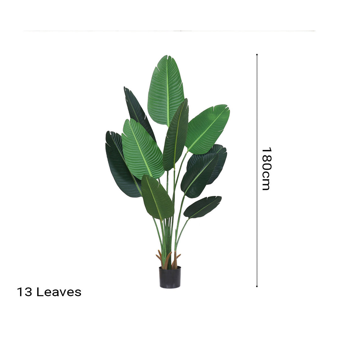 Premium 180cm Green Artificial Indoor Nordic Wind Traveler Banana Plant Fake Decorative Tree - image2