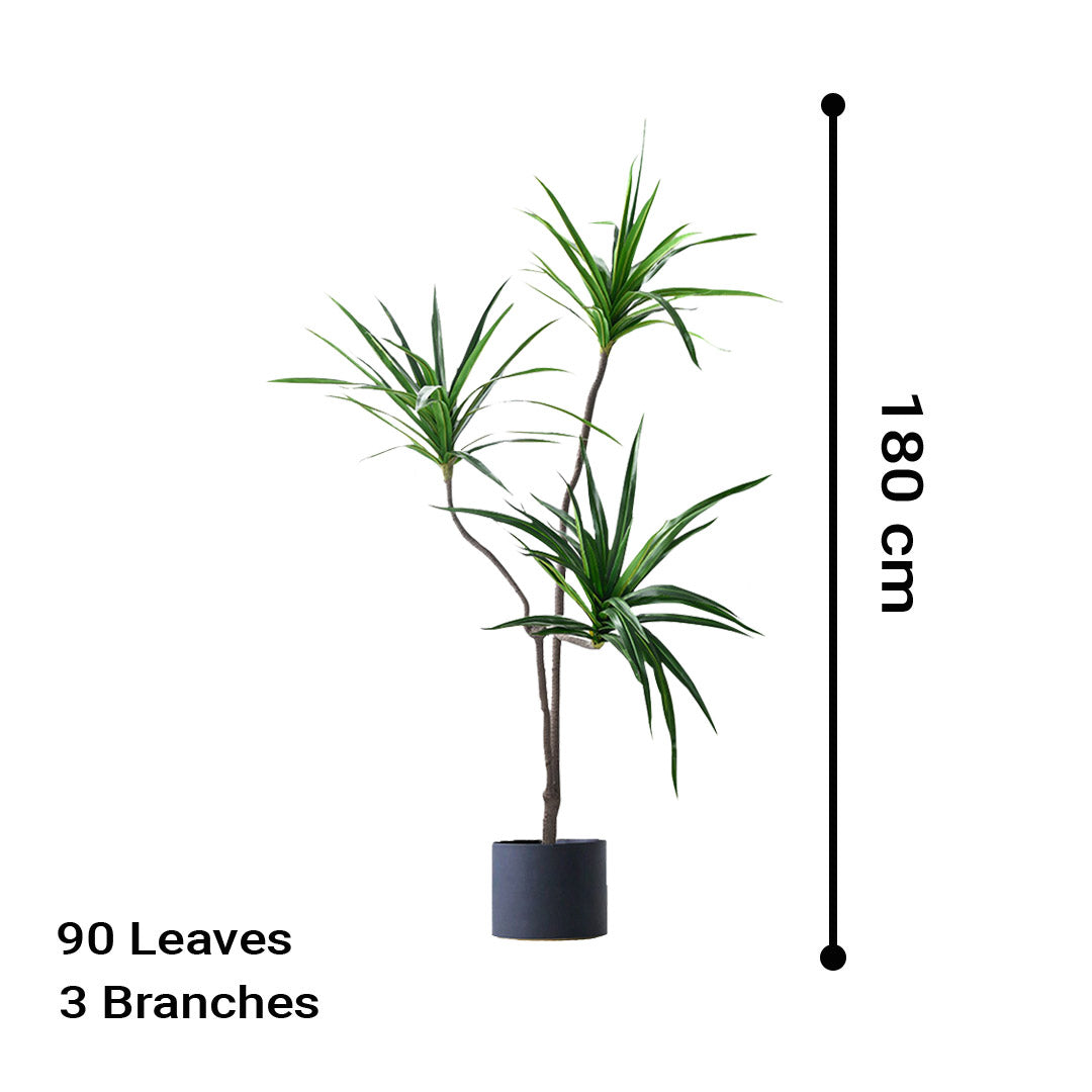 Premium 4X 180cm Green Artificial Indoor Brazlian Iron Tree Fake Plant Decorative 3 Heads - image2