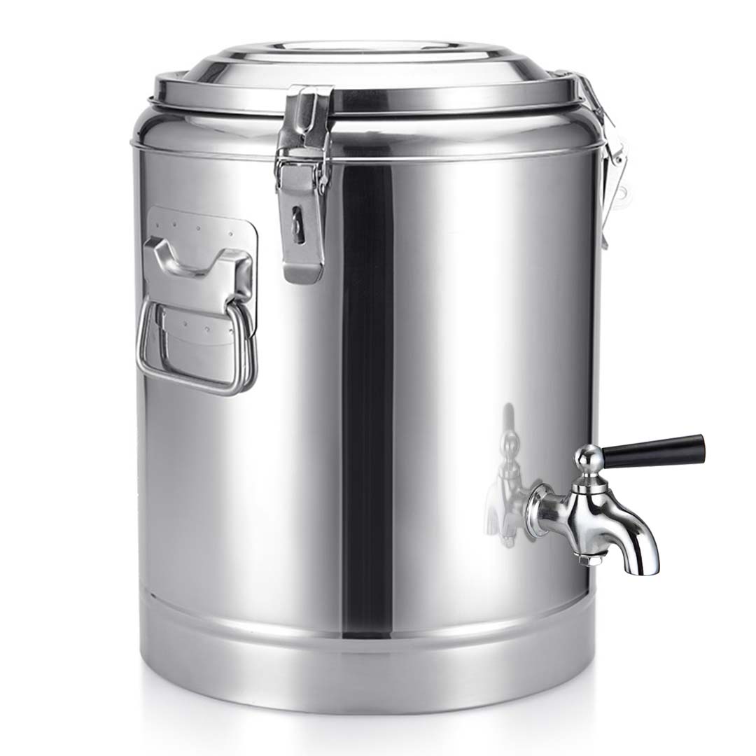 Premium 35L Stainless Steel Insulated Stock Pot Dispenser Hot & Cold Beverage Container With Tap - image2