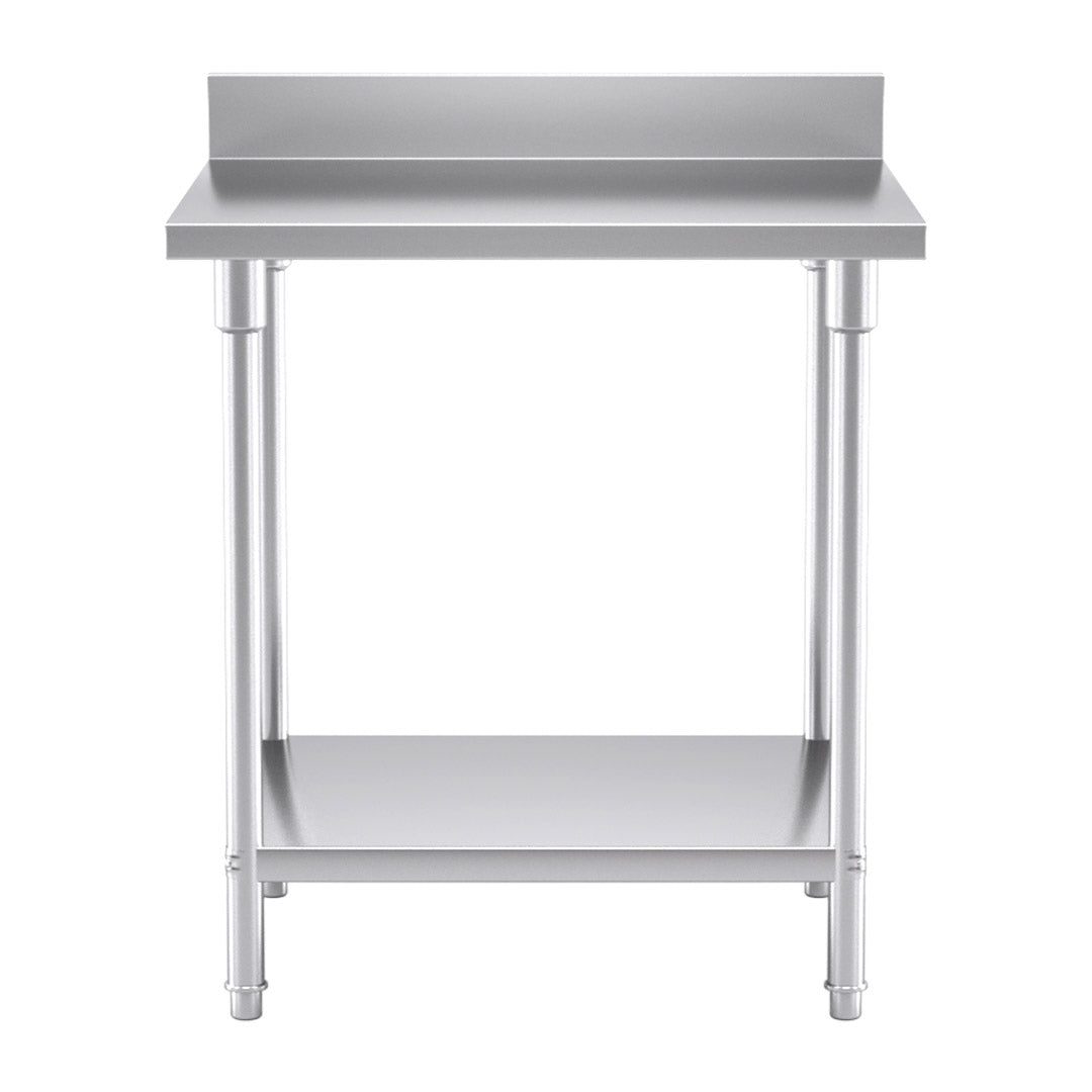 Premium Commercial Catering Kitchen Stainless Steel Prep Work Bench Table with Back-splash 80*70*85cm - image3