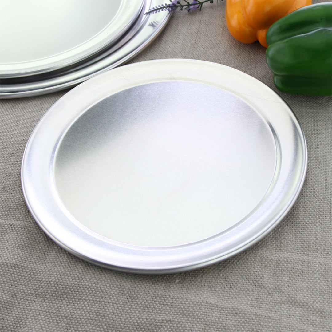 Premium 6X 13-inch Round Aluminum Steel Pizza Tray Home Oven Baking Plate Pan - image3