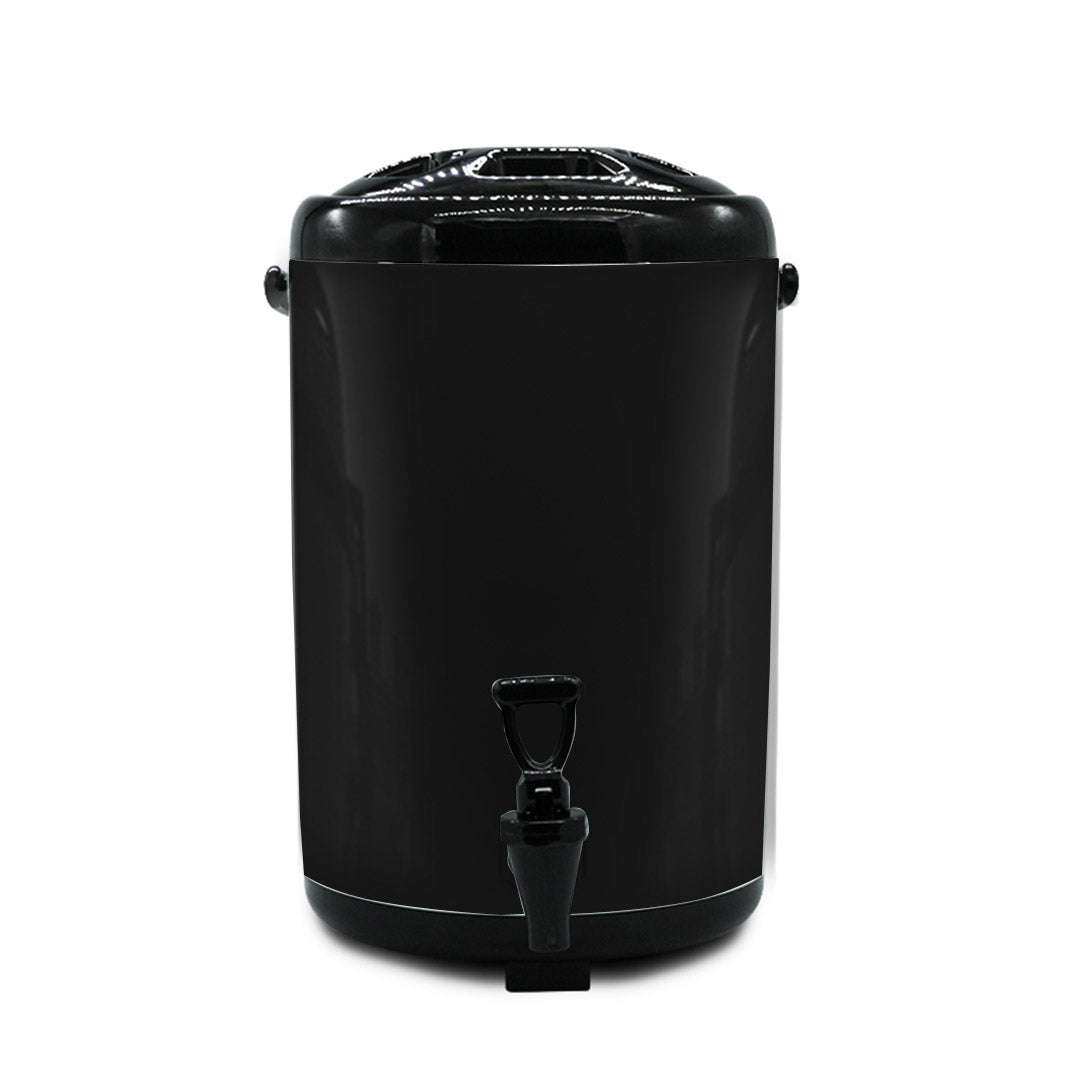 16L Stainless Steel Insulated Milk Tea Barrel Hot and Cold Beverage Dispenser Container with Faucet Black - image3