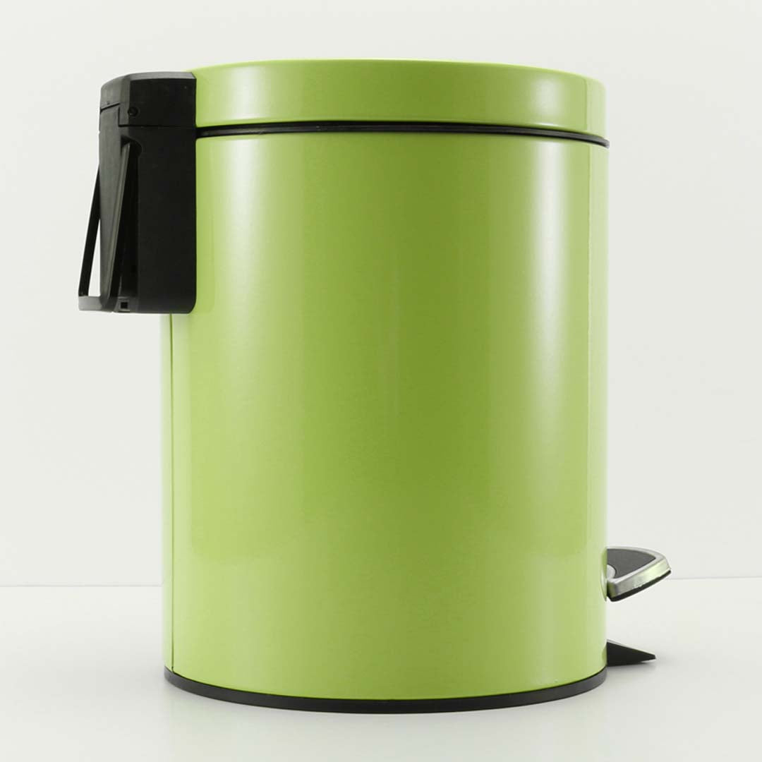 Premium 4X Foot Pedal Stainless Steel Rubbish Recycling Garbage Waste Trash Bin Round 7L Green - image3