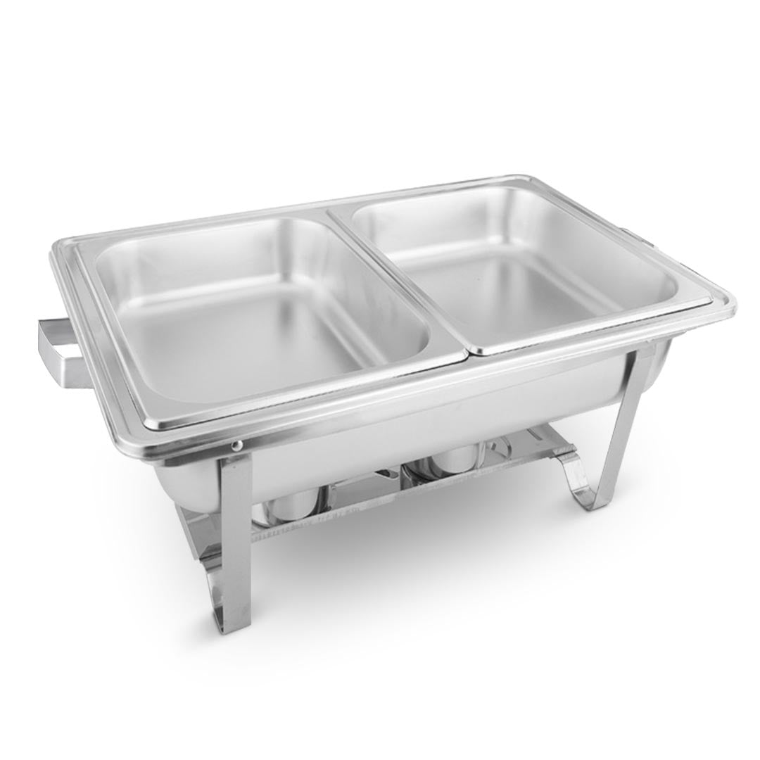 Premium 4.5L Dual Tray Stainless Steel Chafing Food Warmer Catering Dish - image4