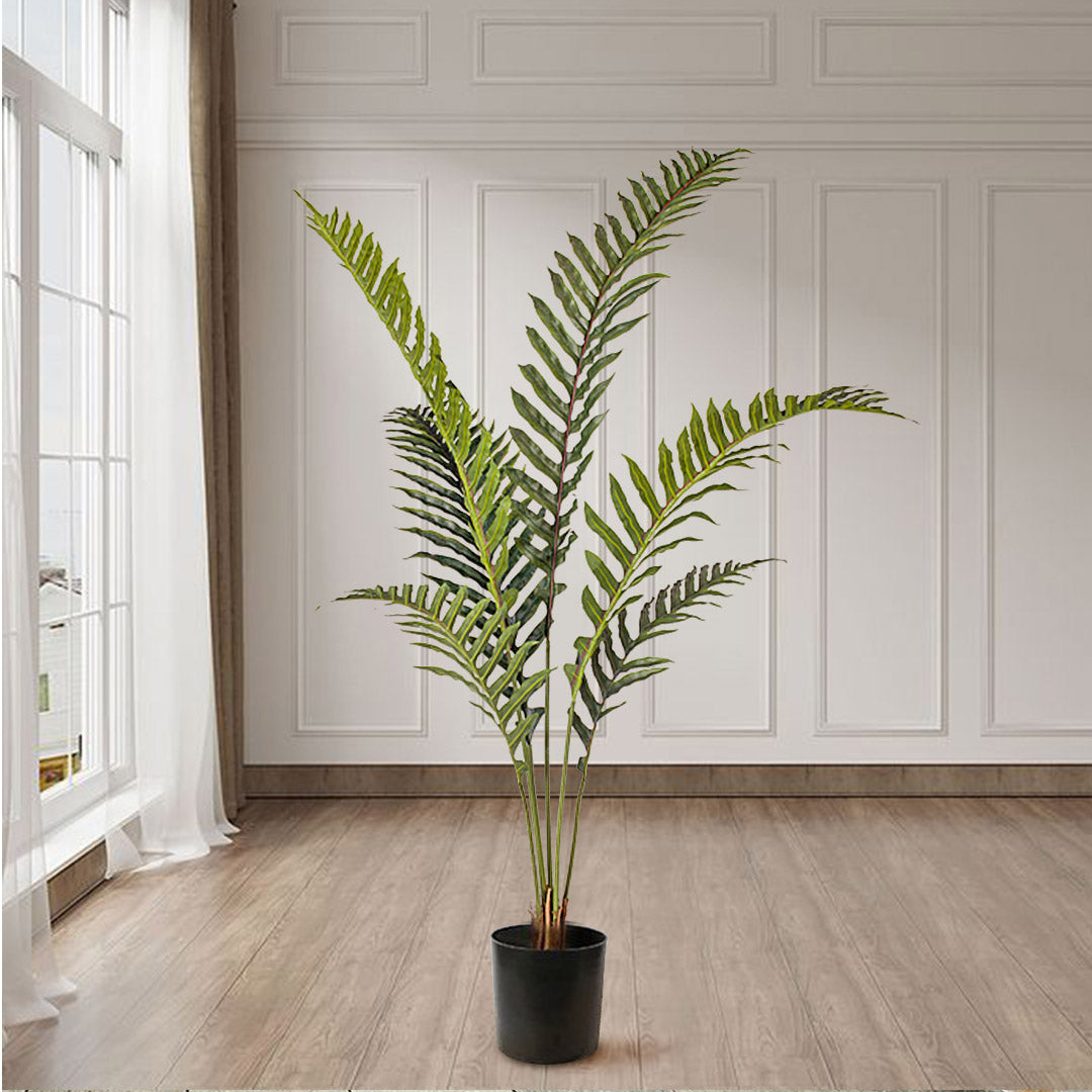 Premium 2X 150cm Artificial Green Rogue Hares Foot Fern Tree Fake Tropical Indoor Plant Home Office Decor - image3