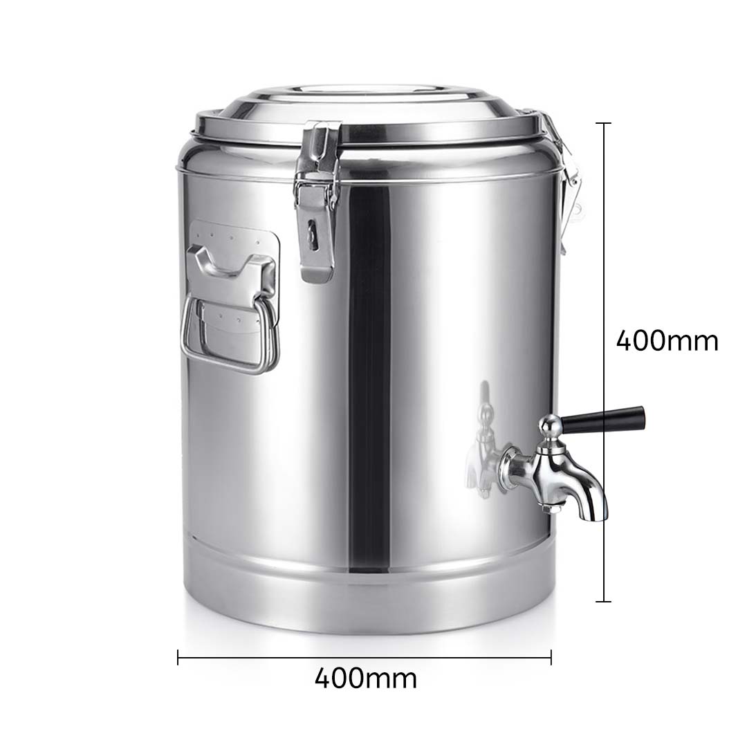 Premium 35L Stainless Steel Insulated Stock Pot Dispenser Hot & Cold Beverage Container With Tap - image3