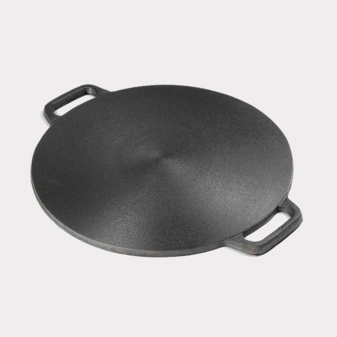 Premium 2X 37cm Cast Iron Induction Crepes Pan Baking Cookie Pancake Pizza Bakeware - image3