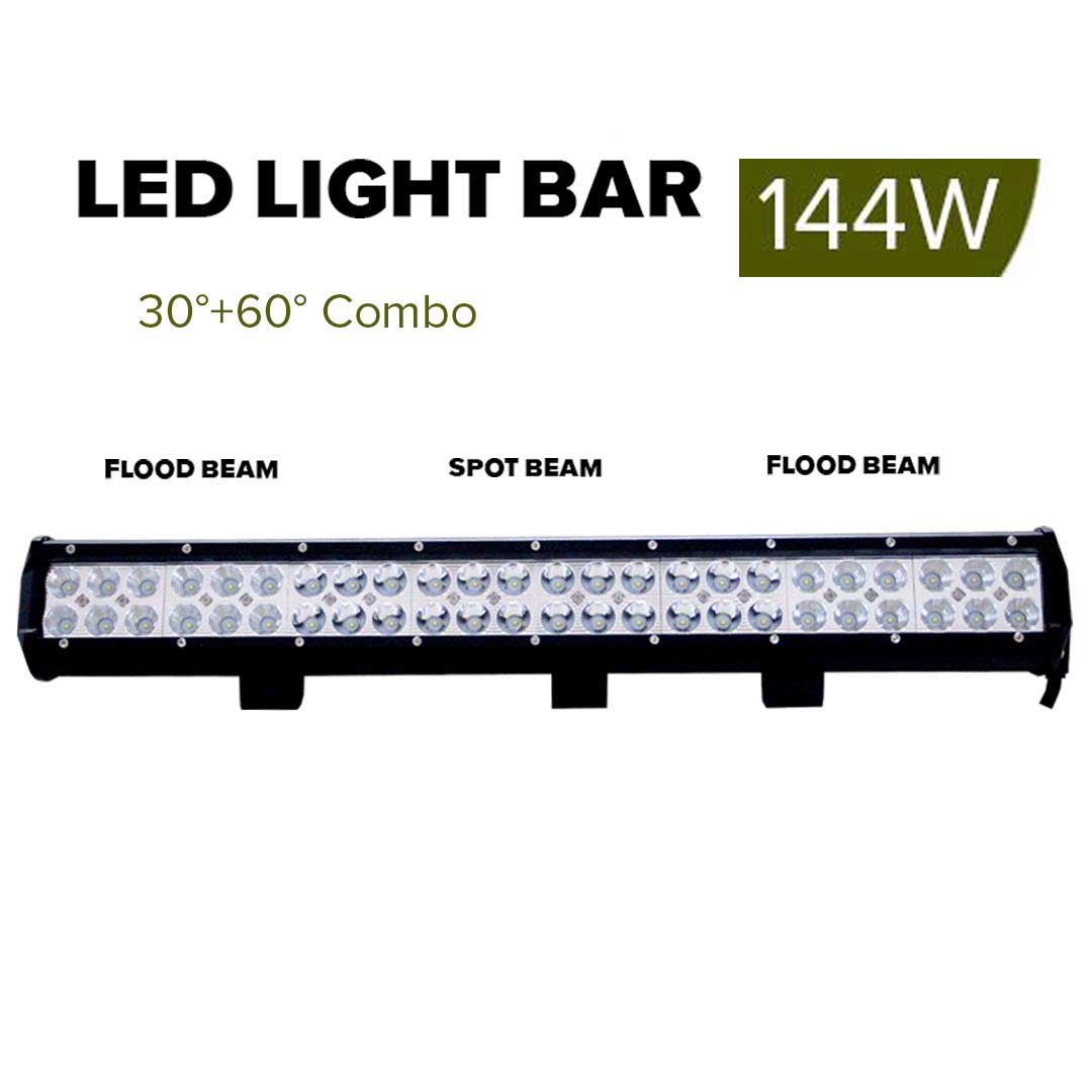 Premium 23inch 144W Cree Led Light Bar Spot Flood Light 4x4 Offroad Work Ute Atv 12v 24v - image3