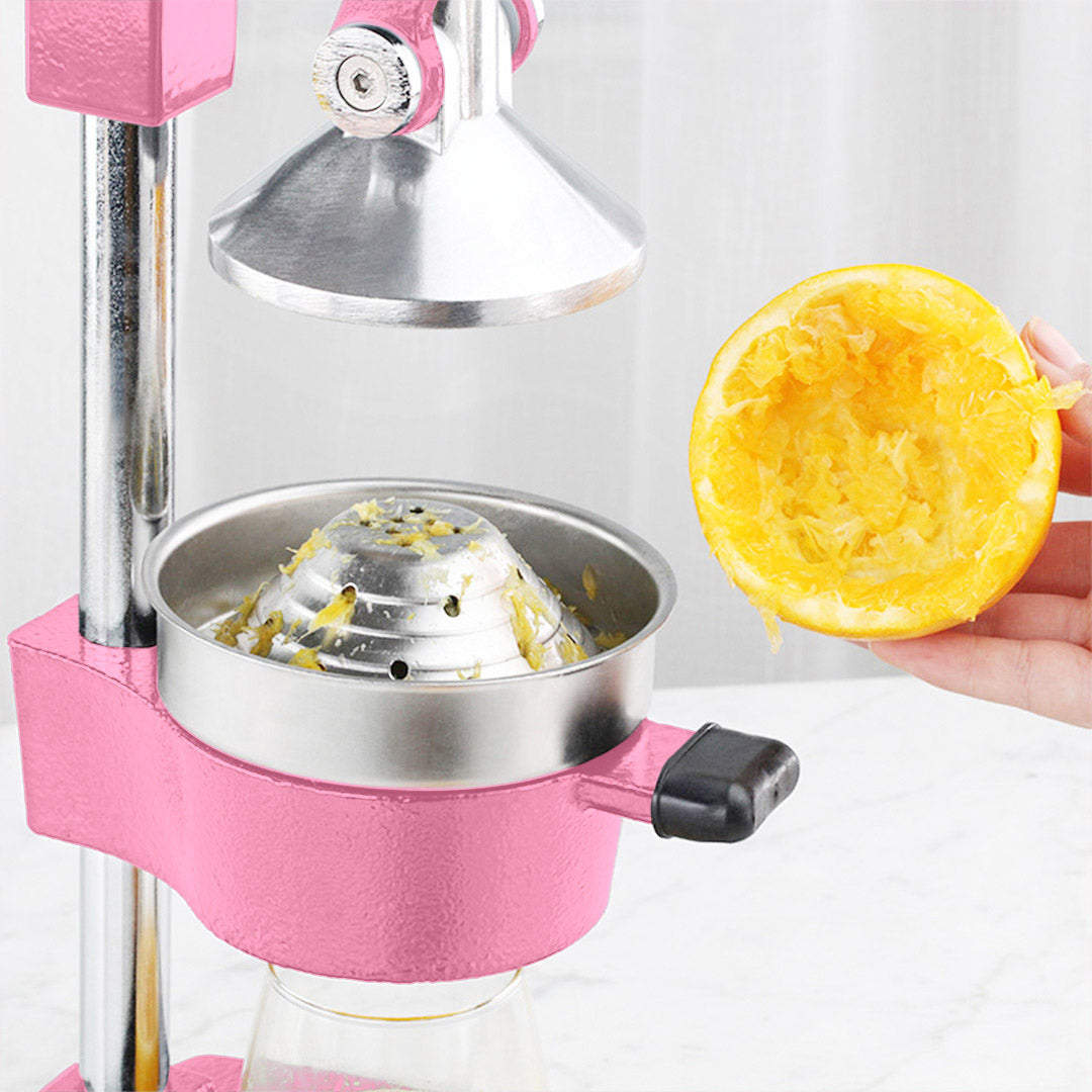 Premium 2X Commercial Manual Juicer Hand Press Juice Extractor Squeezer Orange Citrus Pink - image3