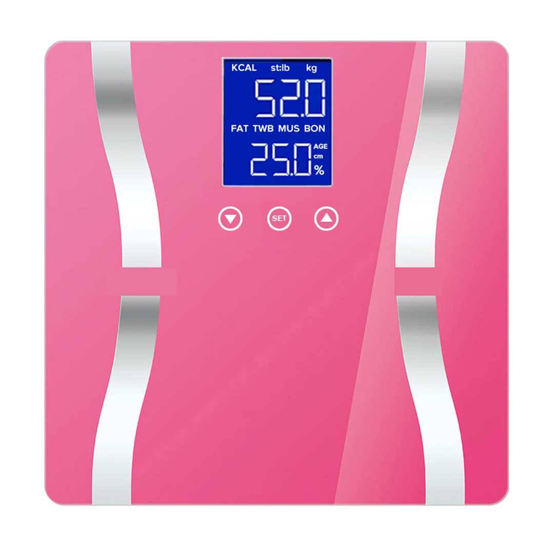 Premium 2X Glass LCD Digital Body Fat Scale Bathroom Electronic Gym Water Weighing Scales White - image3