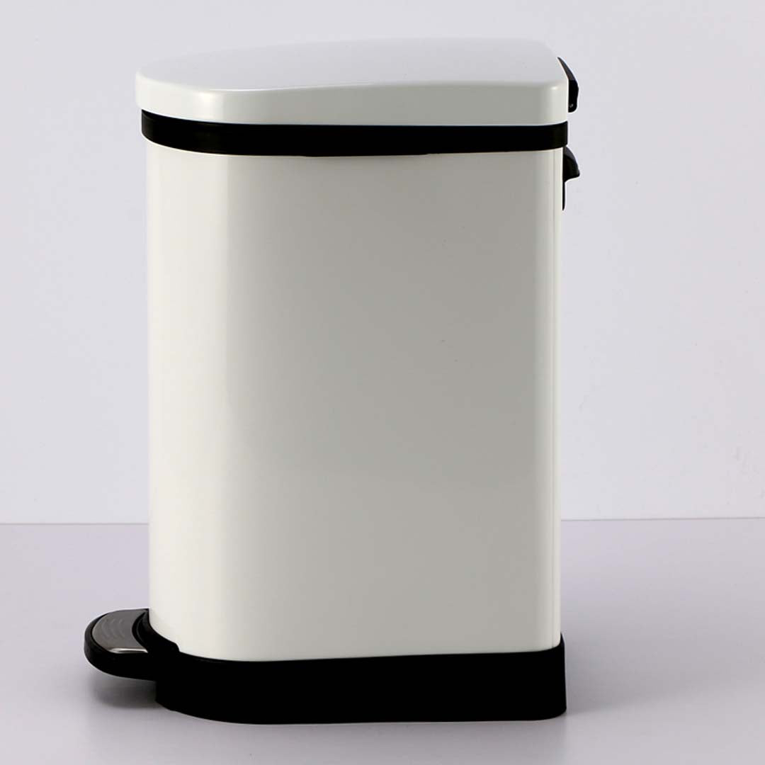 Premium 4X Foot Pedal Stainless Steel Rubbish Recycling Garbage Waste Trash Bin U White 10L - image3