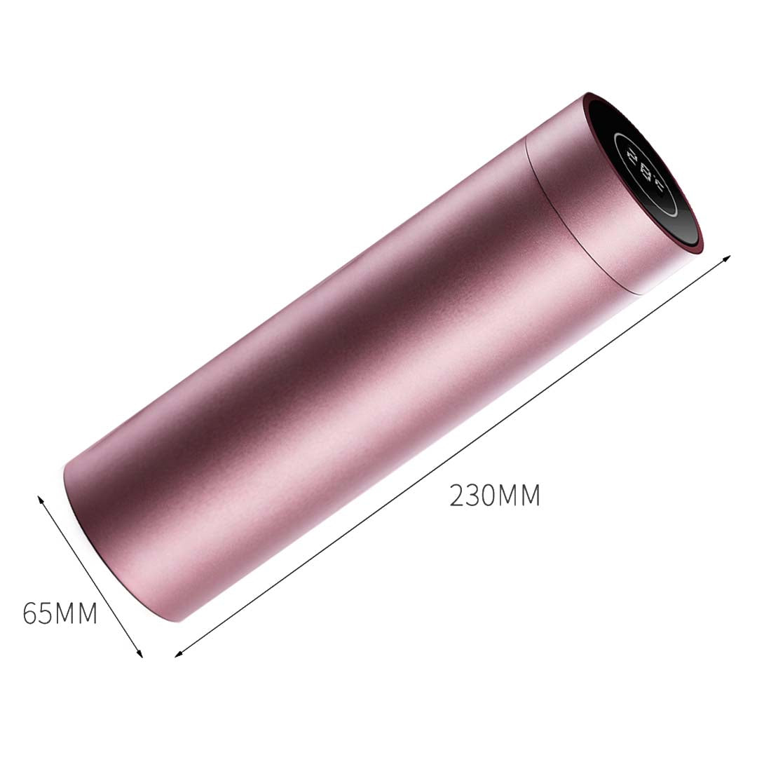 Premium 2X 500ML Stainless Steel Smart LCD Thermometer Display Bottle Vacuum Flask Thermos Rose Gold - image3