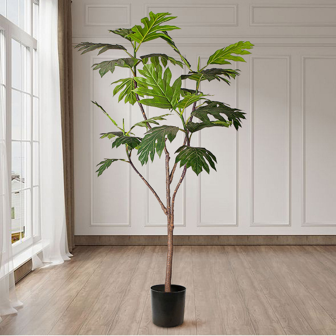 Premium 180cm Artificial Natural Green Split-Leaf Philodendron Tree Fake Tropical Indoor Plant Home Office Decor - image3