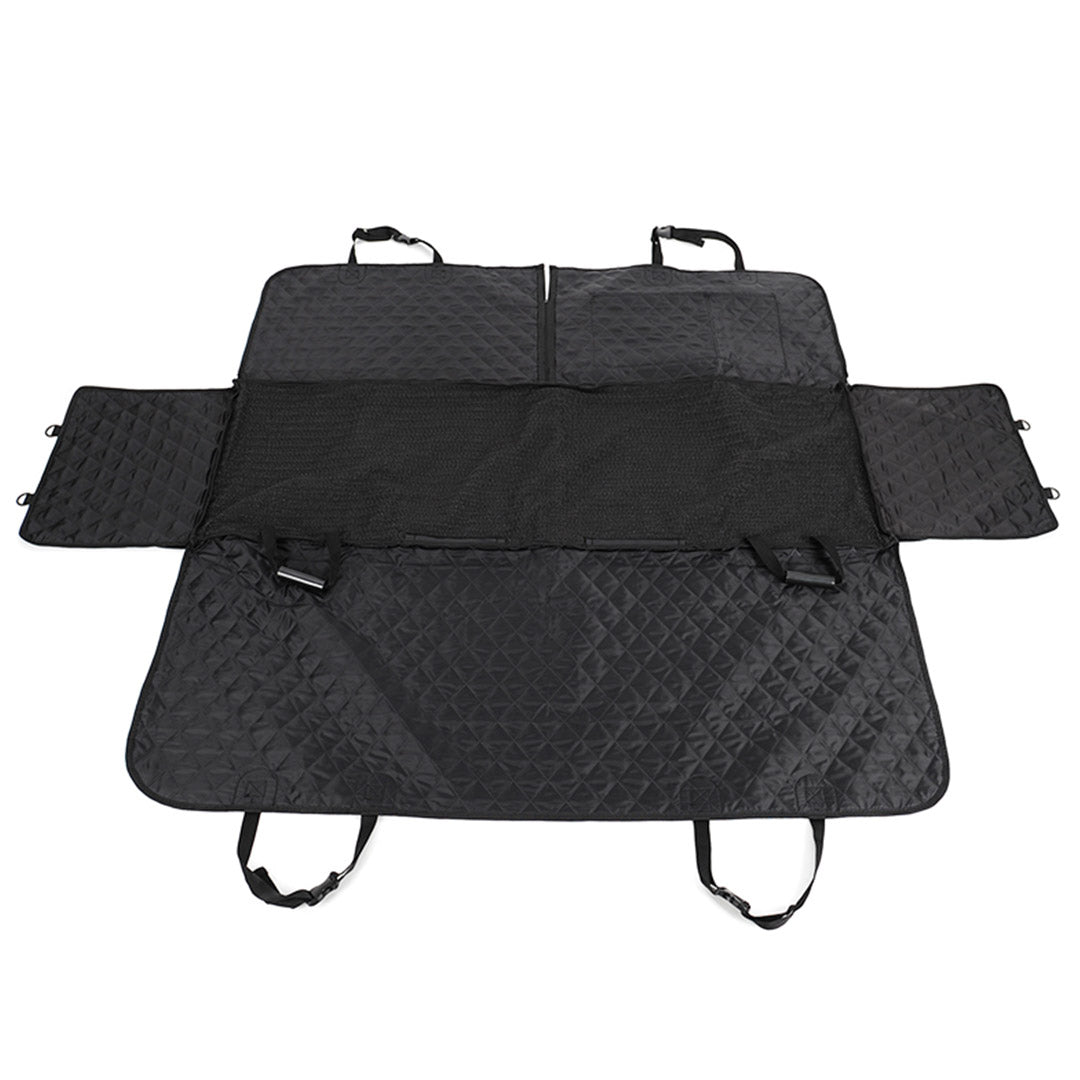 Premium 600D Oxford Cloth Waterproof Dog Car Cover Back Seat Protector Hammock Non-Slip Pet Mat Black - image3