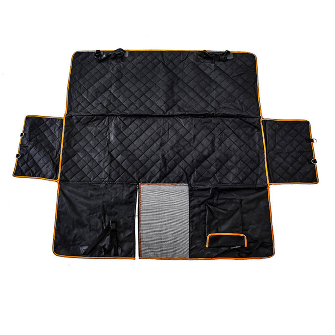 Premium 600D Oxford Cloth Waterproof Dog Car Cover Back Seat Protector Hammock Pet Mat Black - image3