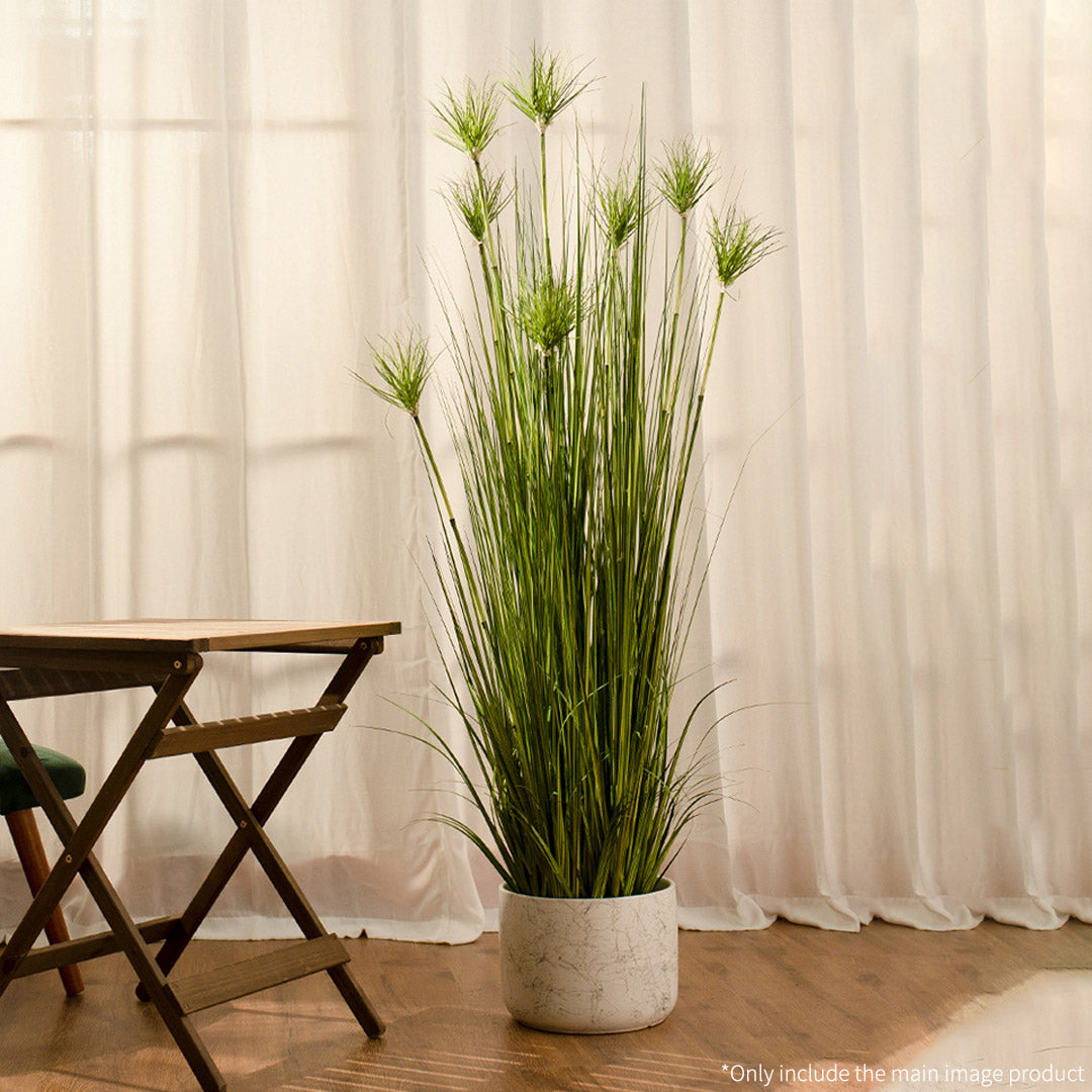 Premium 150cm Green Artificial Indoor Potted Papyrus Plant Tree Fake Simulation Decorative - image3