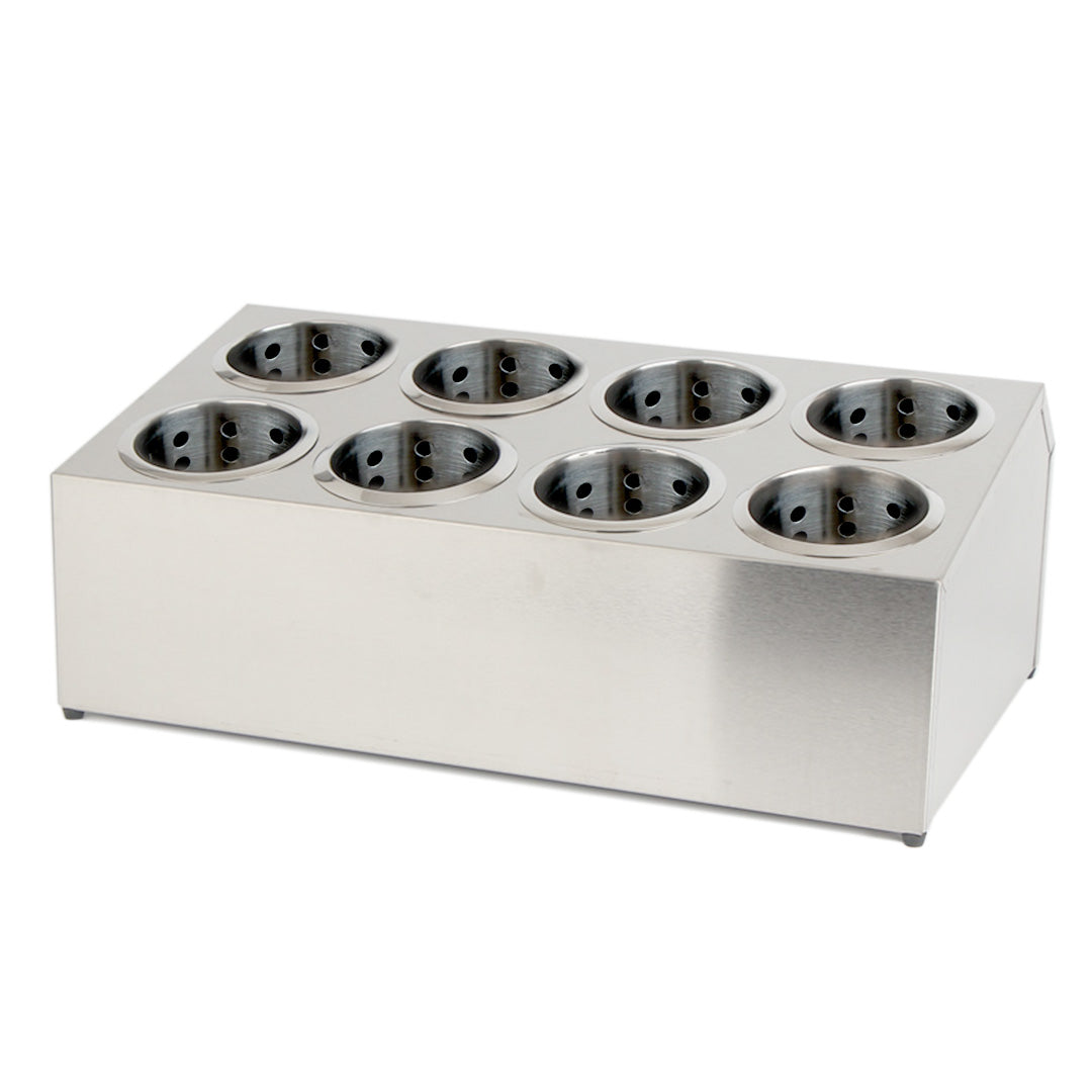Premium 18/10 Stainless Steel Commercial Conical Utensils Cutlery Holder with 8 Holes - image3