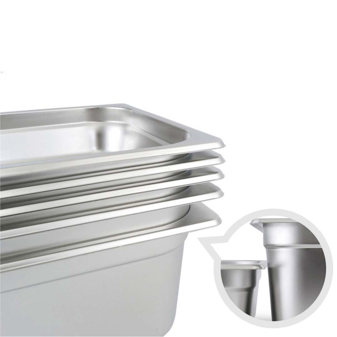 Premium 6X Gastronorm GN Pan Full Size 1/1 GN Pan 2cm Deep Stainless Steel Tray - image4