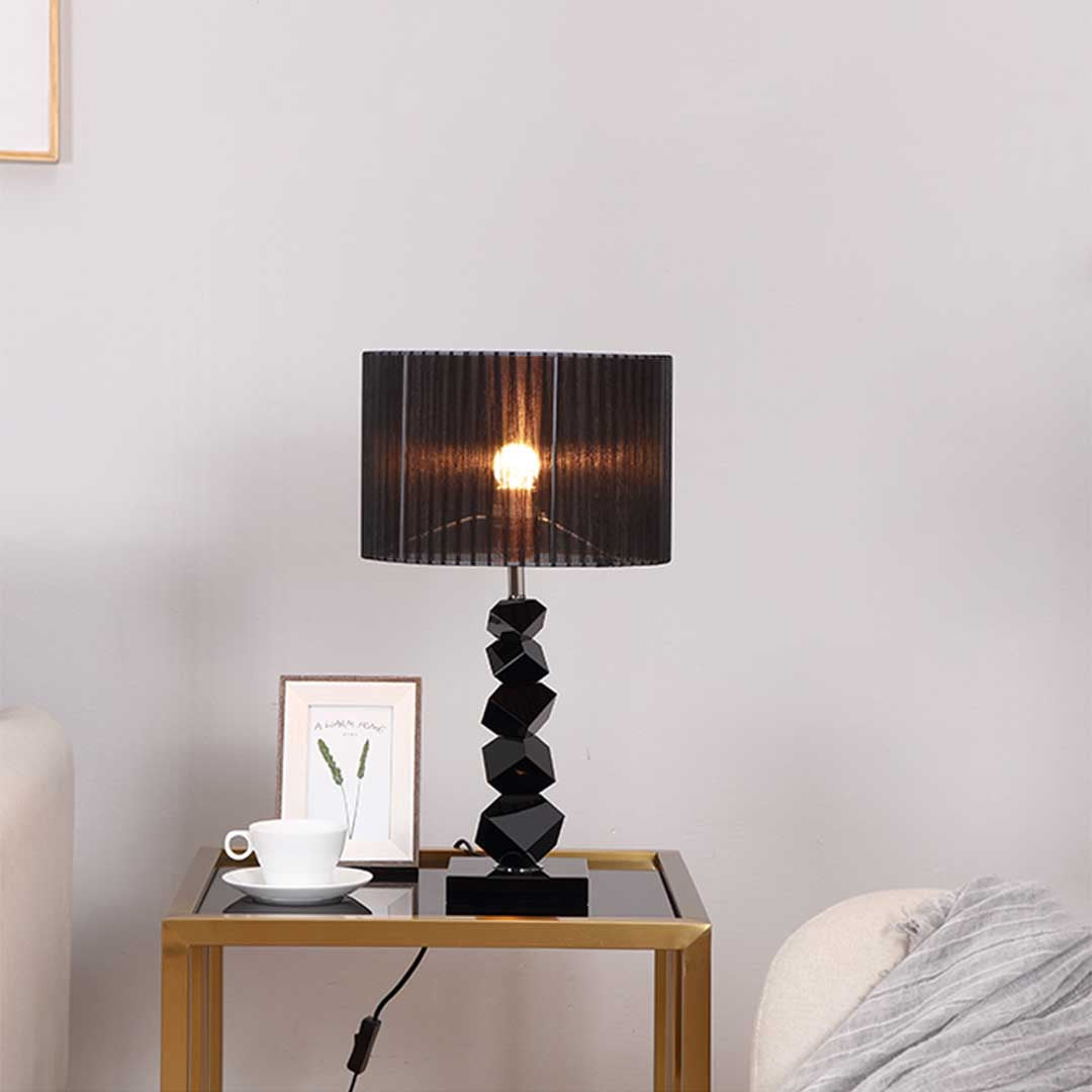 Premium 2X 60cm Black Table Lamp with Dark Shade LED Desk Lamp - image4