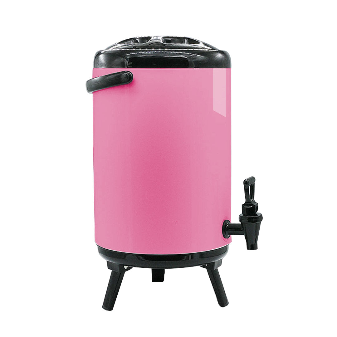 Premium 2X 8L Stainless Steel Insulated Milk Tea Barrel Hot and Cold Beverage Dispenser Container with Faucet Pink - image4