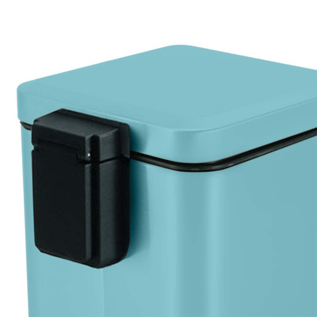 Premium 4X Foot Pedal Stainless Steel Rubbish Recycling Garbage Waste Trash Bin Square 6L Blue - image4