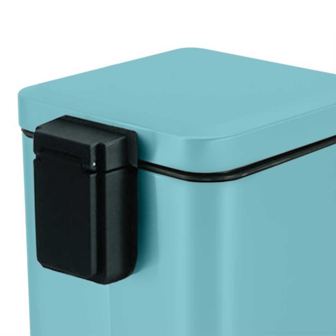 Premium 2X Foot Pedal Stainless Steel Rubbish Recycling Garbage Waste Trash Bin Square 12L Blue - image4