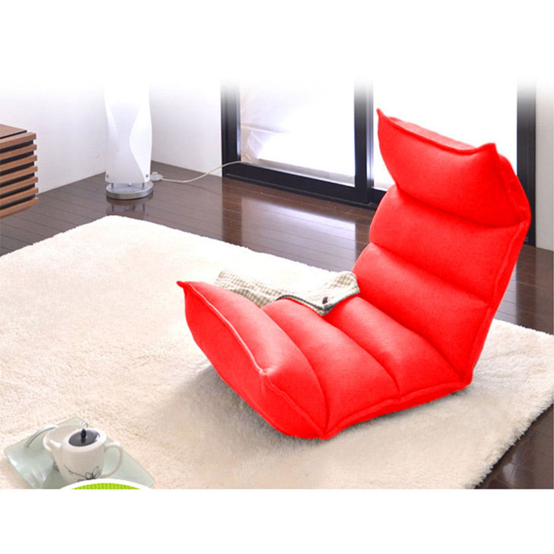 Premium 2X Foldable Tatami Floor Sofa Bed Meditation Lounge Chair Recliner Lazy Couch Red - image4