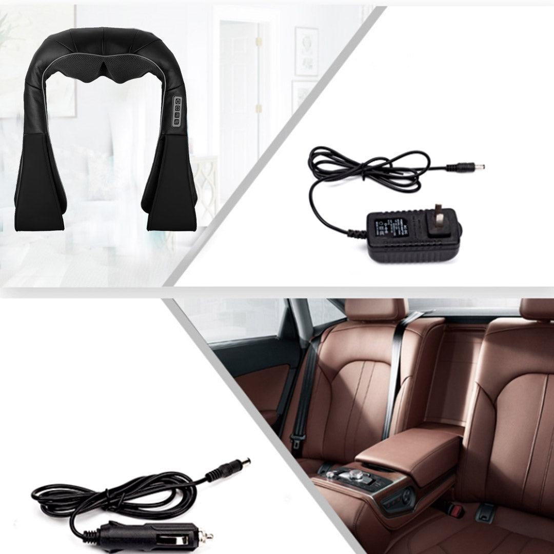 Premium 2X Electric Kneading Back Neck Shoulder Massage Arm Body Massager Black - image4