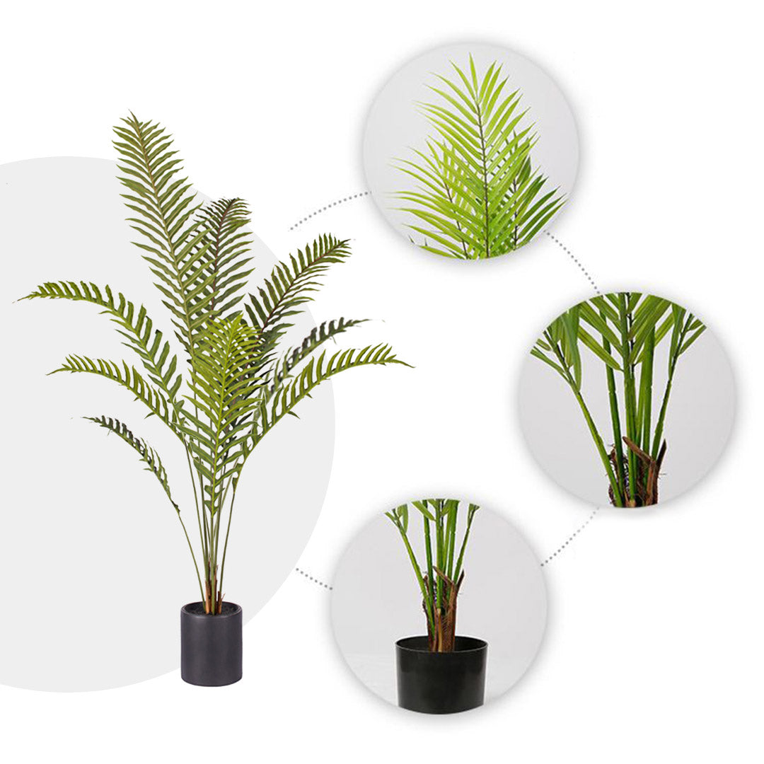 Premium 4X 160cm Green Artificial Indoor Rogue Areca Palm Tree Fake Tropical Plant Home Office Decor - image4