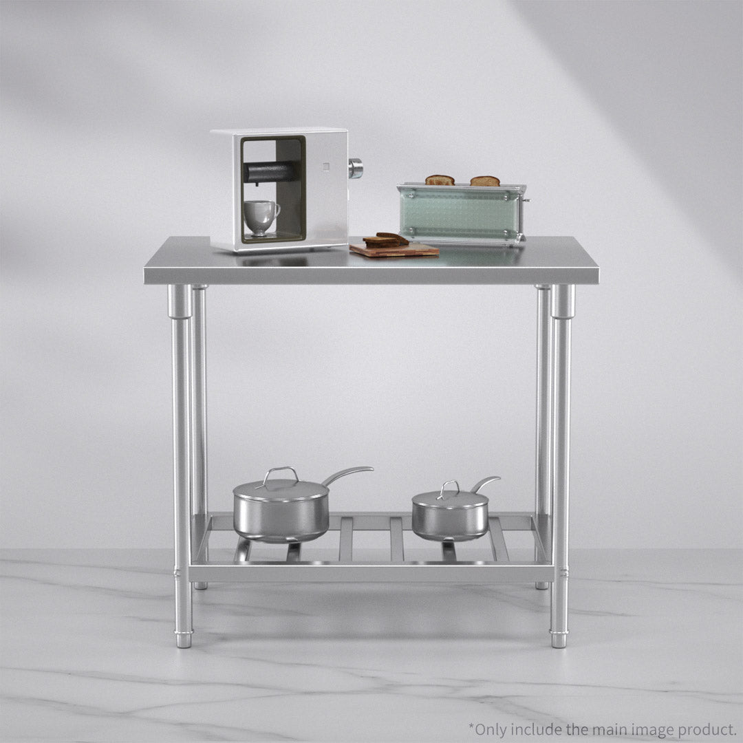 Premium Commercial Catering Kitchen Stainless Steel Prep Work Bench Table 100*70*85cm - image4