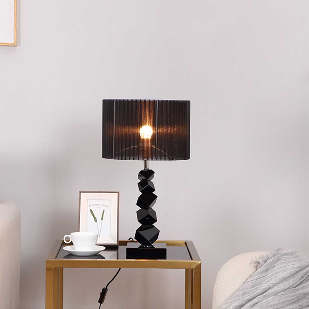 Premium 60cm Black Table Lamp with Dark Shade LED Desk Lamp - image4