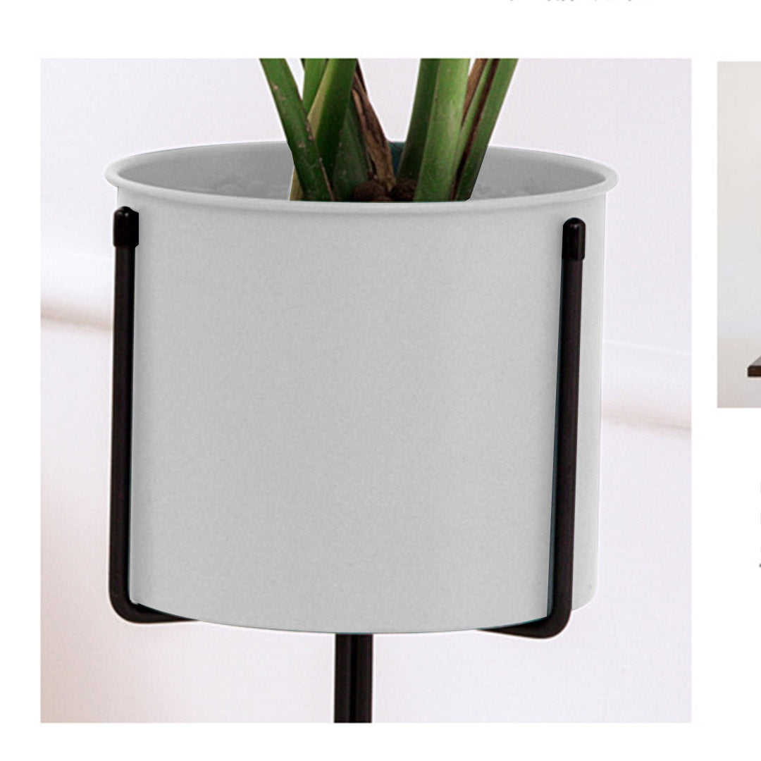 Premium 4X 80cm Tripod Flower Pot Plant Stand with White Flowerpot Holder Rack Indoor Display - image5