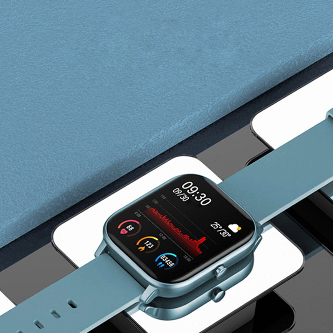 Premium 2X Waterproof Fitness Smart Wrist Watch Heart Rate Monitor Tracker P8 Blue - image5