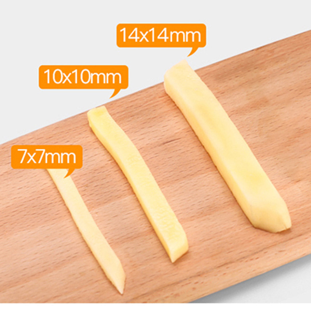 Premium 2X Commercial Potato French Fry Fruit Vegetable Cutter Stainless Steel 3 Blades - image5