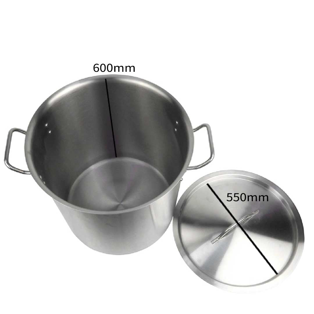 Premium Stock Pot 143L Top Grade Thick Stainless Steel Stockpot 18/10 - image6