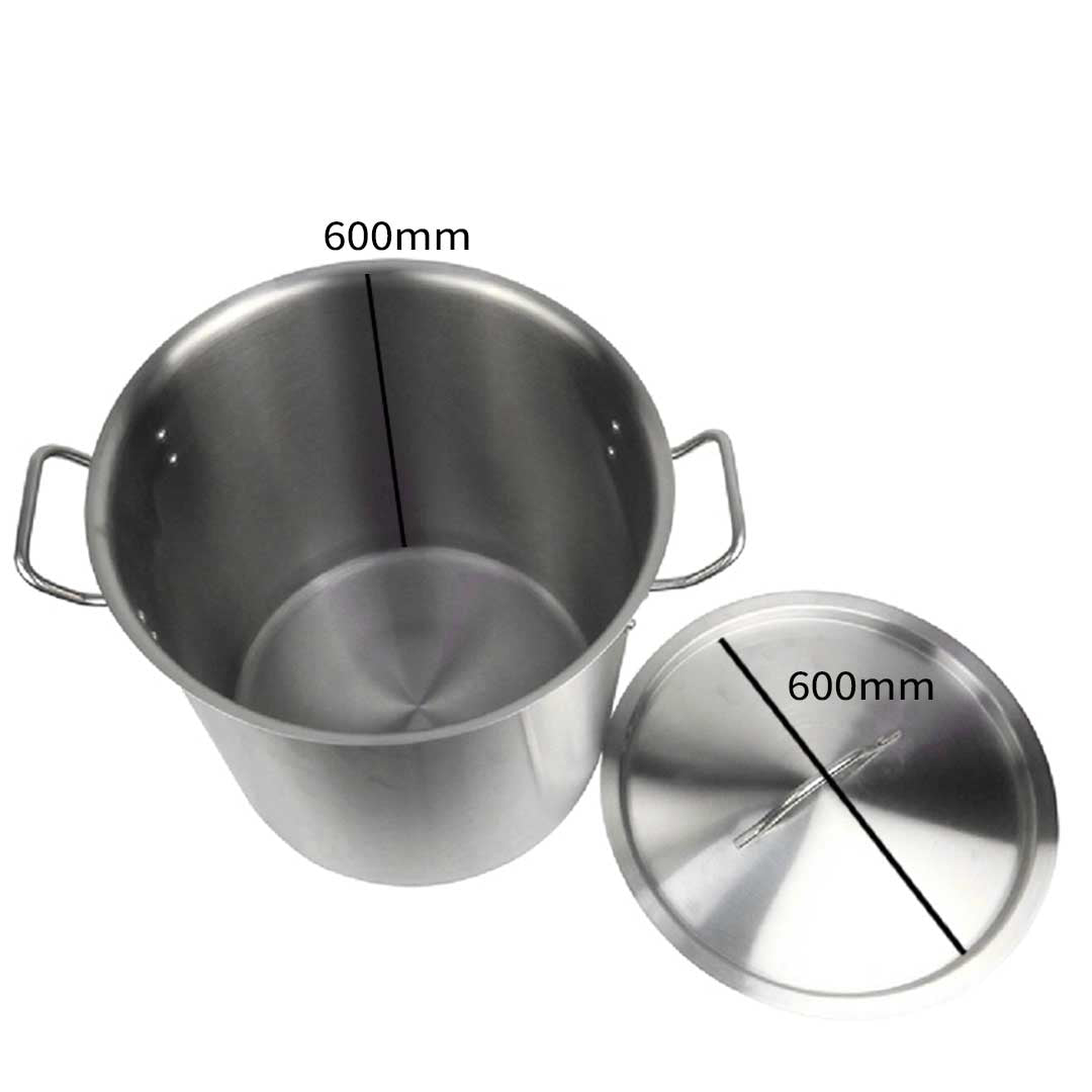 Premium Stock Pot 170L Top Grade Thick Stainless Steel Stockpot 18/10 - image6