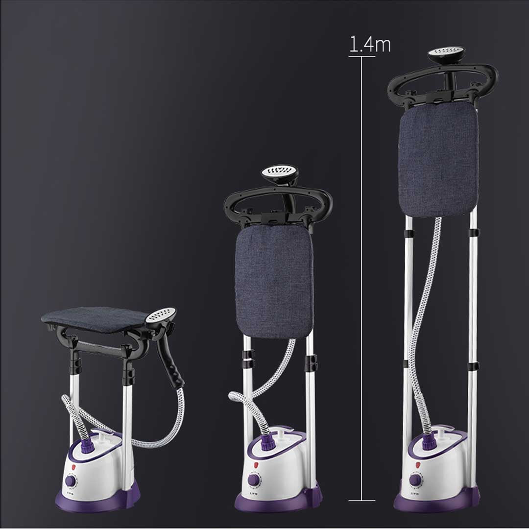 Garment Steamer Vertical Twin Pole Clothes 1700ml 1800w Steaming Kit Purple - image5