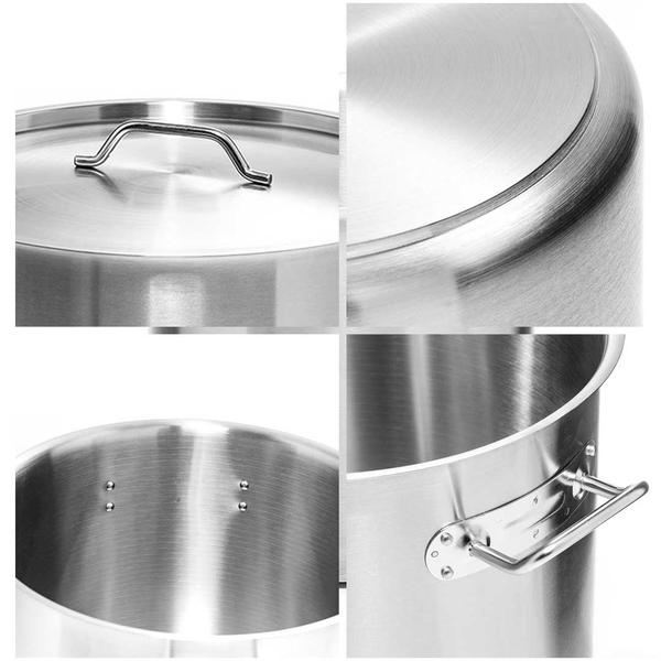 Premium 25cm Top Grade Stockpot Lid Stainless Steel Stock pot Cover - image5