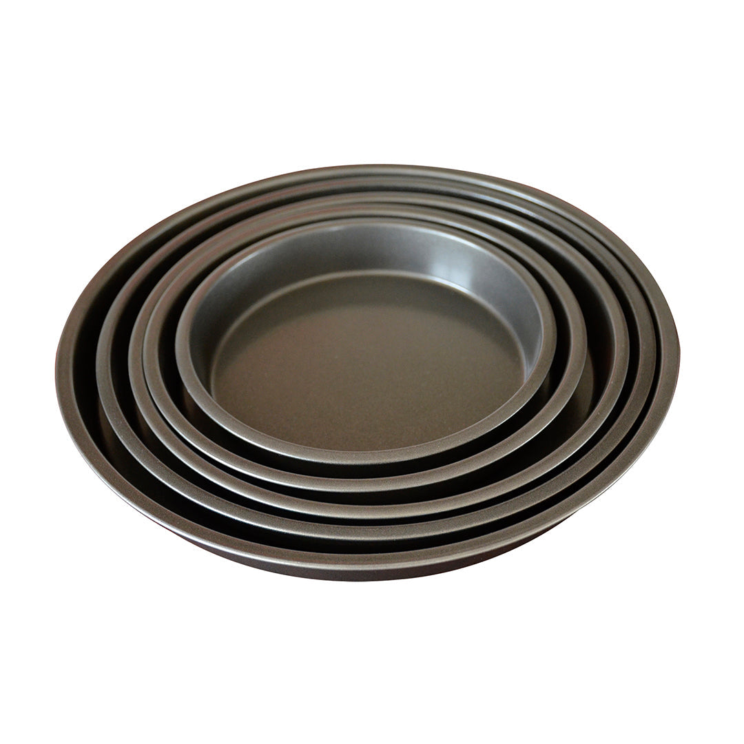 Premium 6X 8-inch Round Black Steel Non-stick Pizza Tray Oven Baking Plate Pan - image6