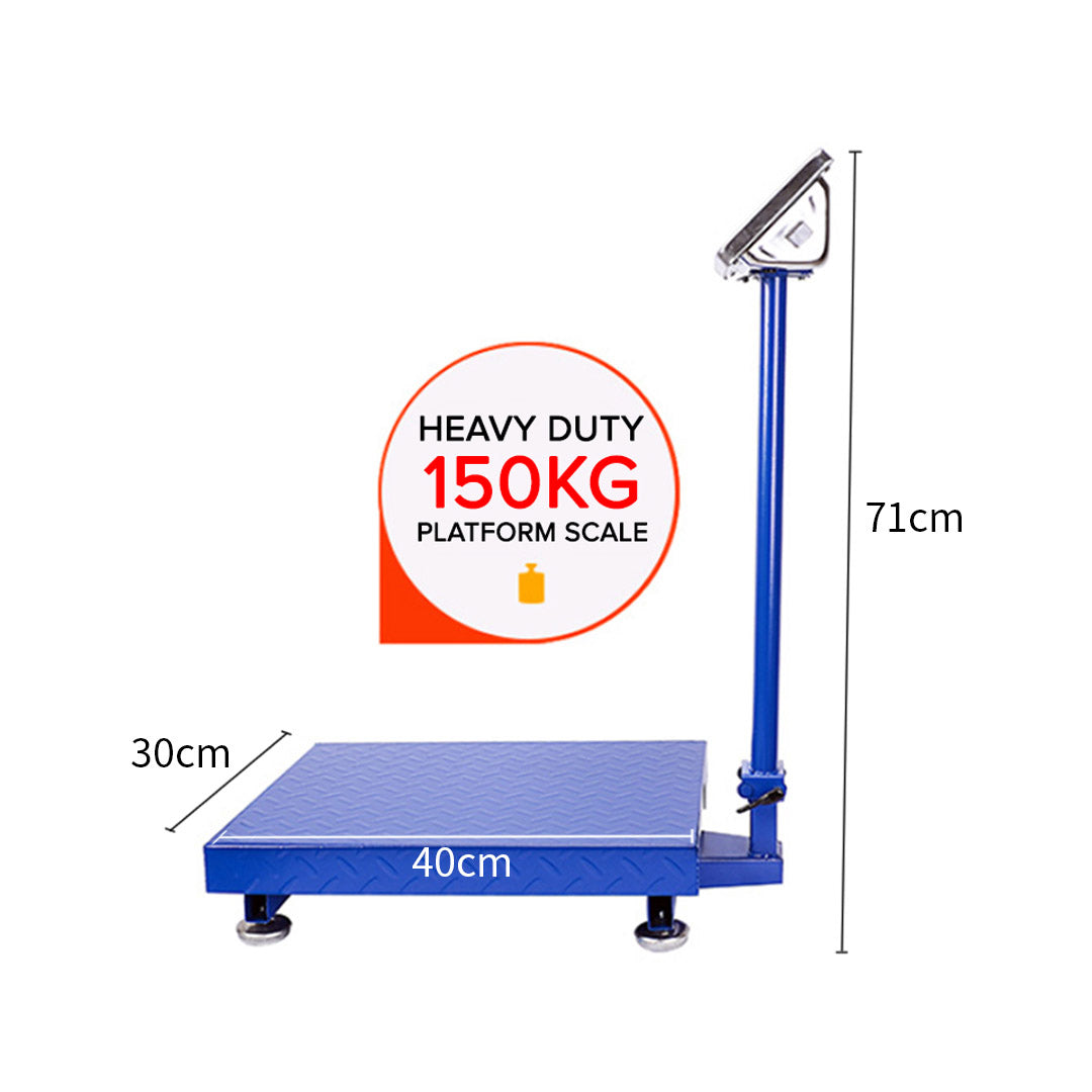 Premium 150kg Electronic Digital Platform Scale Computing Shop Postal Weight Blue - image6