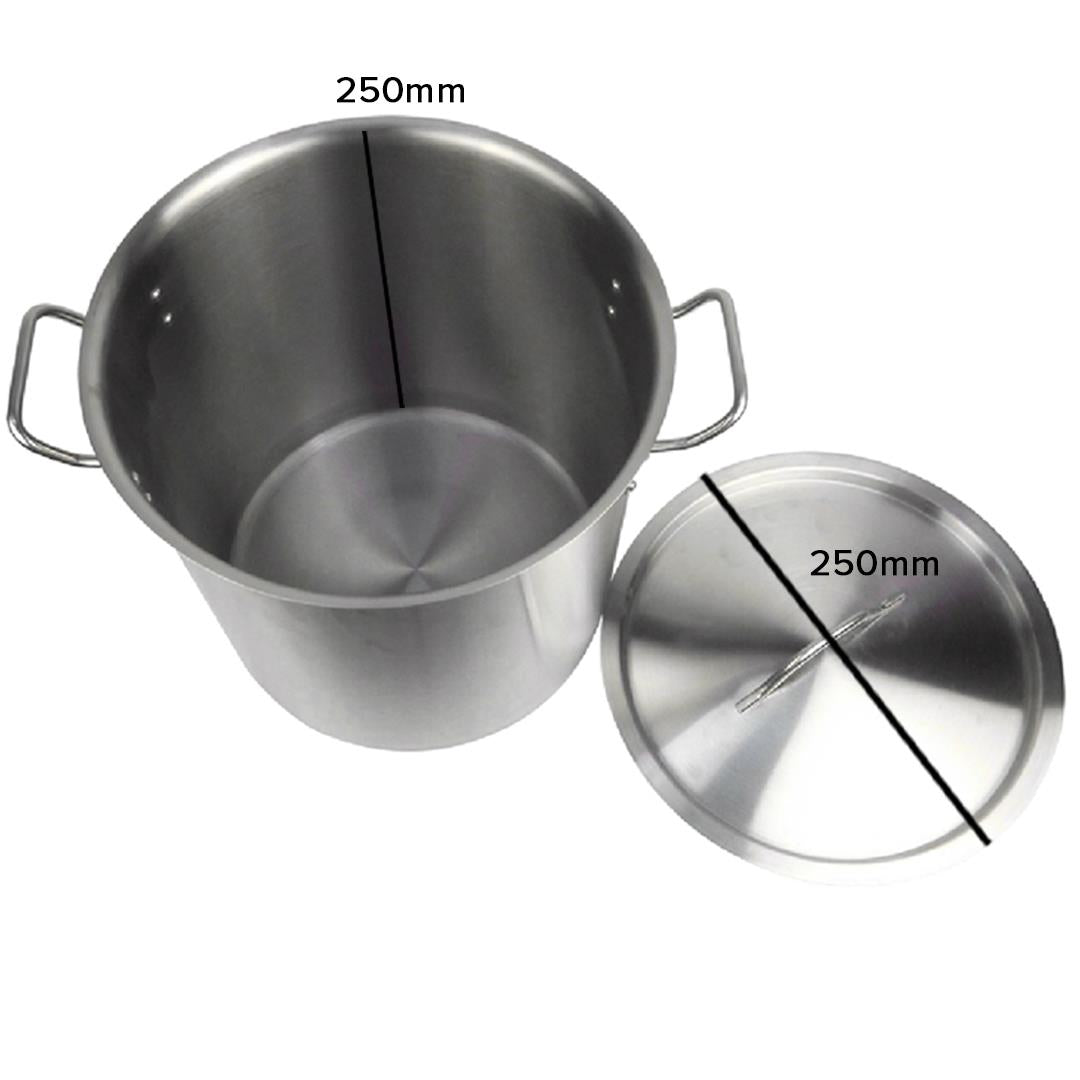 Premium Stock Pot 12L Top Grade Thick Stainless Steel Stockpot 18/10 - image9