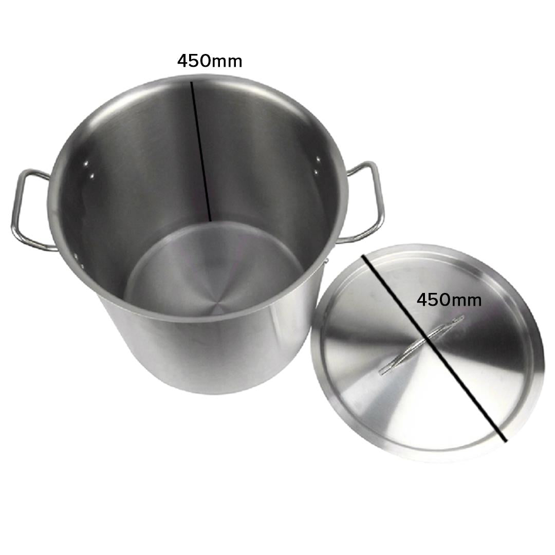 Premium Stock Pot 71L Top Grade Thick Stainless Steel Stockpot 18/10 - image9