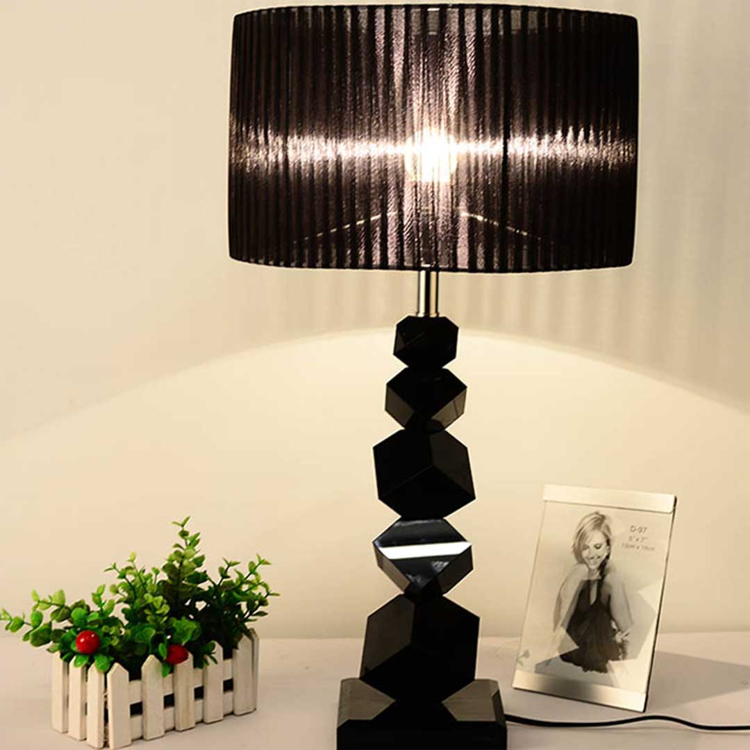 Premium 2X 55cm Black Table Lamp with Dark Shade LED Desk Lamp - image6
