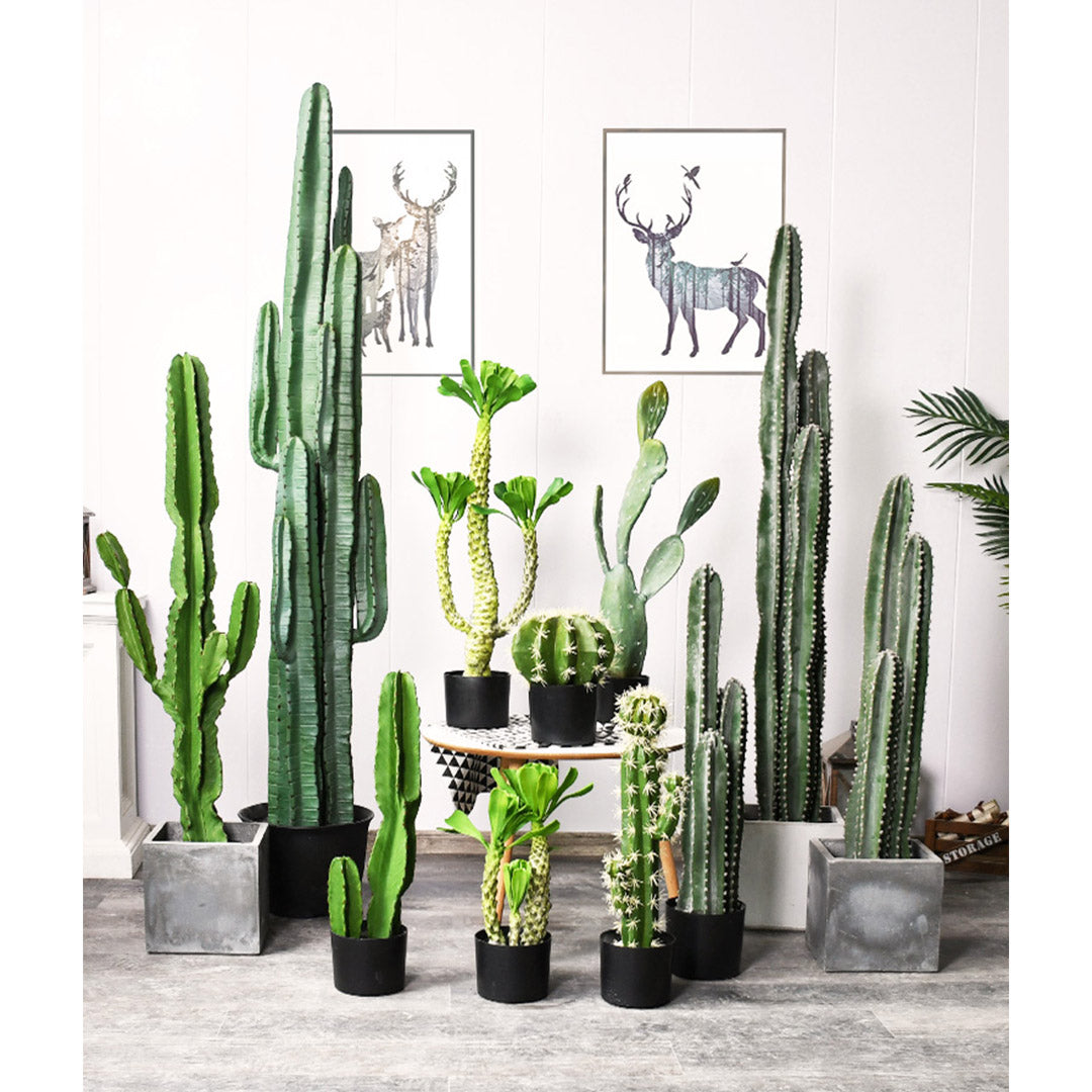 Premium 4X 120cm Green Artificial Indoor Cactus Tree Fake Plant Simulation Decorative 6 Heads - image6