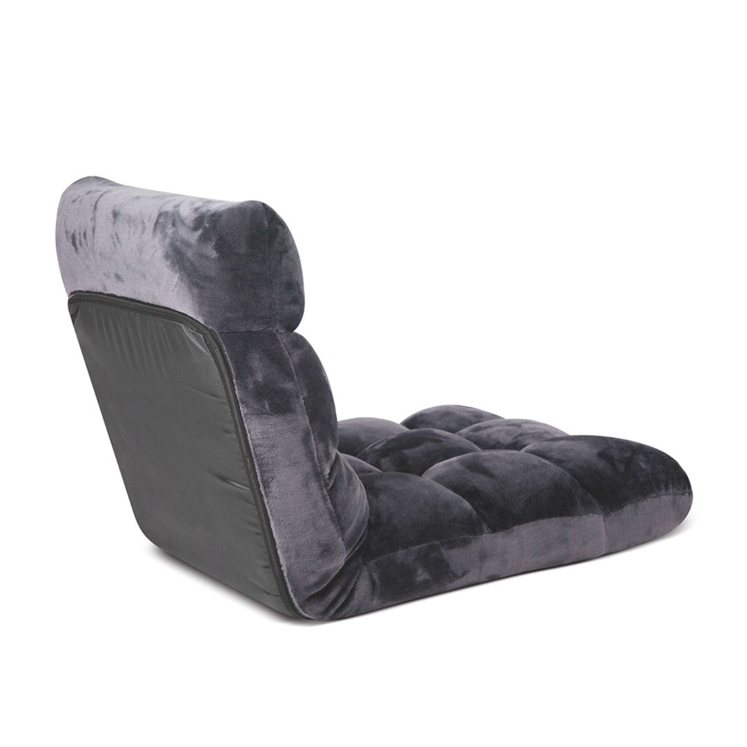 Premium Floor Recliner Folding Lounge Sofa Futon Couch Folding Chair Cushion Grey - image6